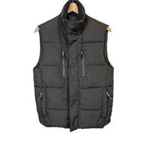 River Island Men's Black Puffer Jacket Size S EUC